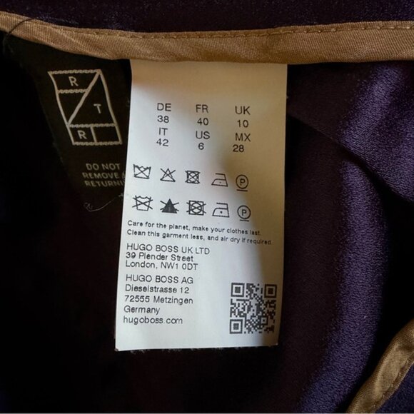 BOSS Purple Junata Jacket and Tacilana Pantsuits Size 6/4 - 41330 - Picture 10 of 16